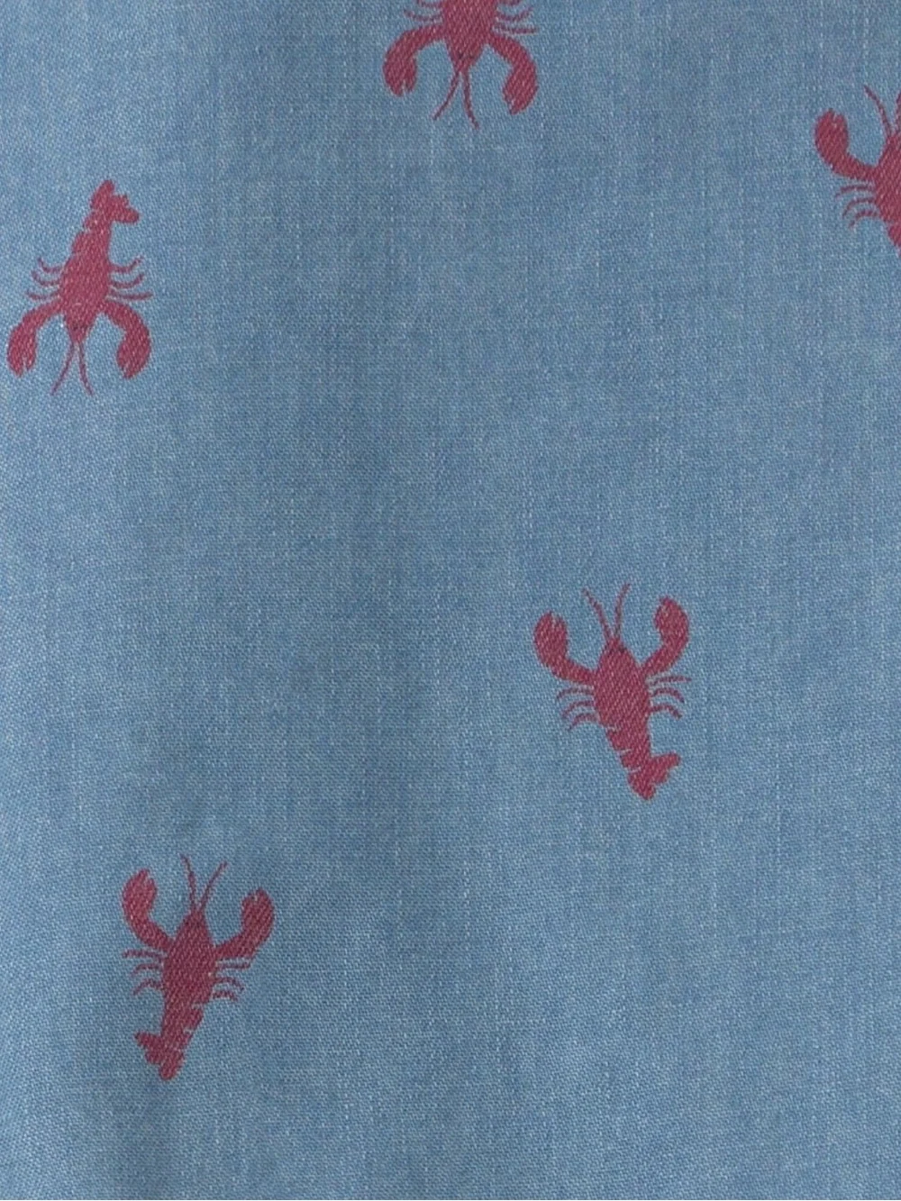 Carter's Blue Denim Baby Bubble Bodysuit with Red Lobster 🦞 Print